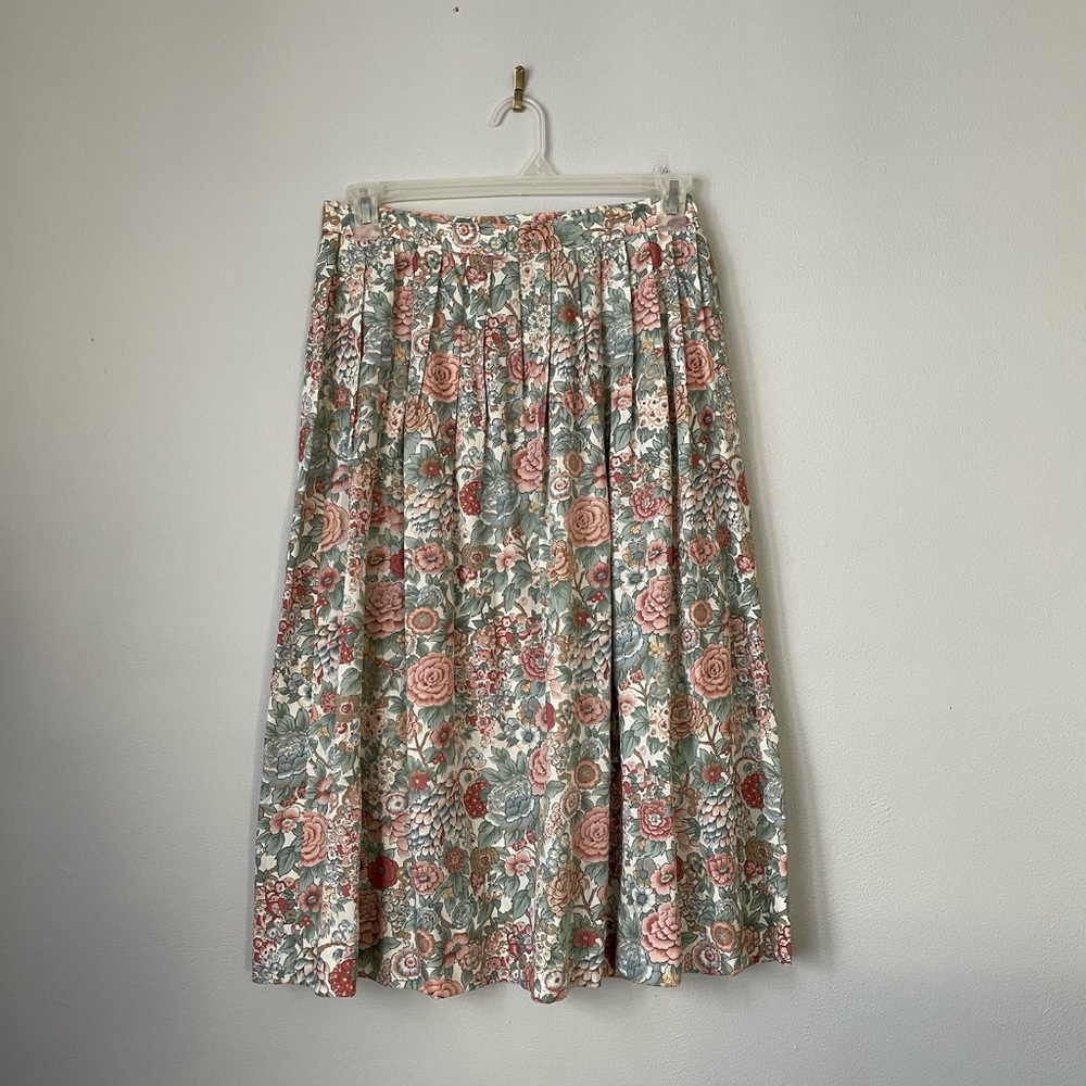 Vintage J. G. Hook Petites Women’s Floral Midi Skirt 14